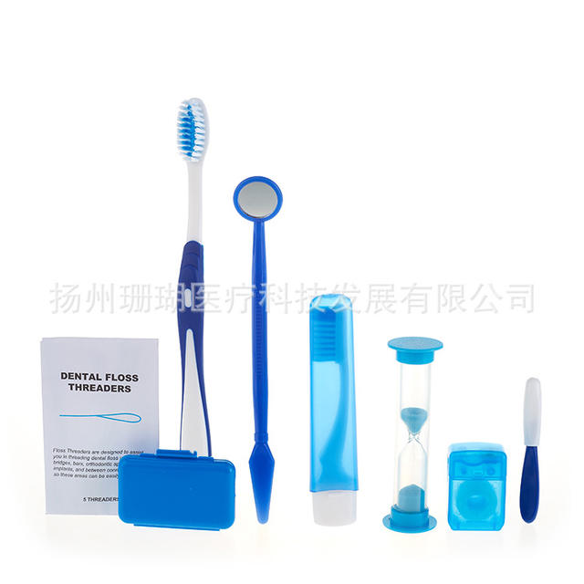 Orthodontic care suit eight-piece oral cleaning care orthodontic toothbrush orthodontic protection wax detail 2