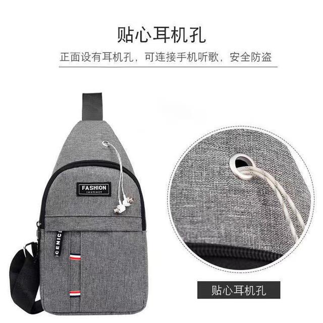 Korean Style Chest Bag Outdoor Mountaineering Riding Shoulder Crossbody Zin Cloth Chest Bag Outdoor Sports Bag Street Trendy Men's Backpack detail 5