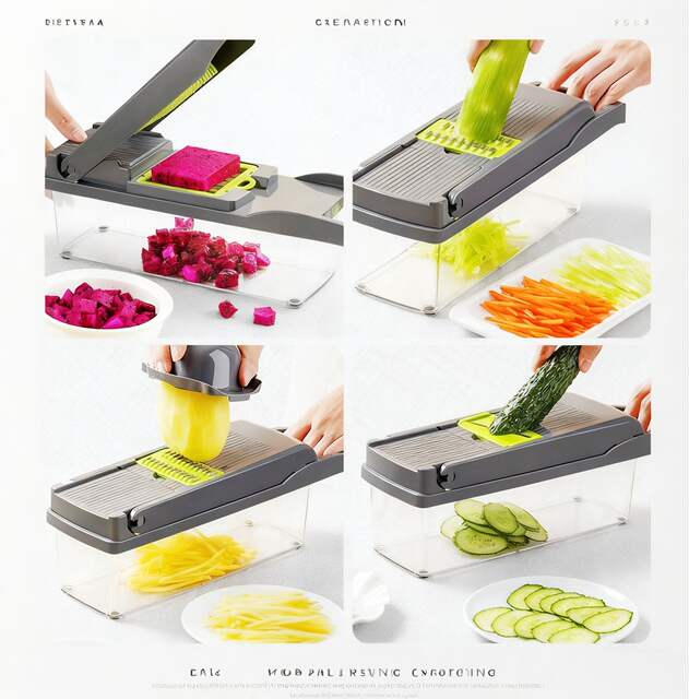 Multifunctional Vegetable Chopper Durable Vegetable Cutter Garlic Onion Potato Grater Kitchen Accessories Household Use detail 7
