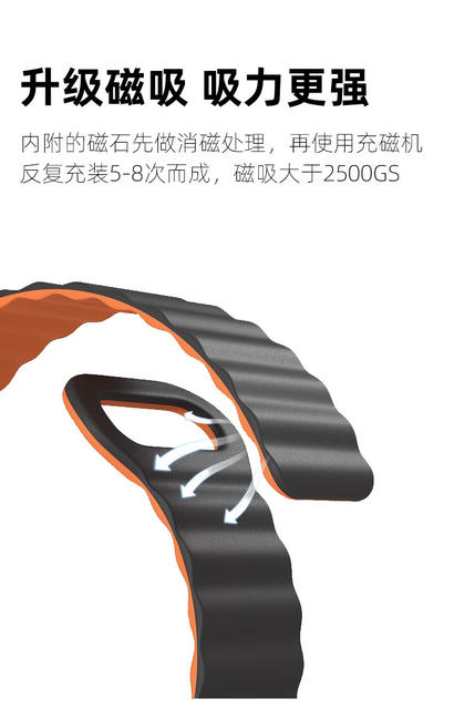 Suitable for Little Genius Children's Watch Loop Magnetic Silicone Strap Little Genius Series 15mm Magnetic Strap detail 8