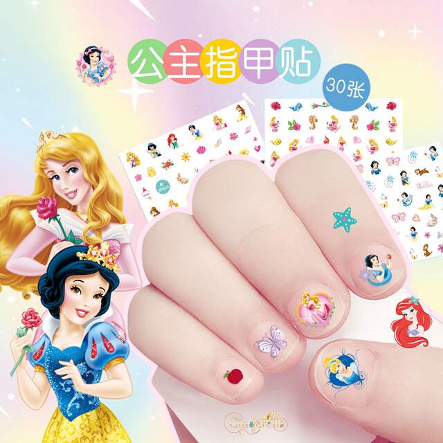 Manufacturer Wholesale 15 Cartoon Nail Stickers Set for Kidsren and Girls Ice and Snow Princess Star Dew Dress up Nail Art Stickers detail 9