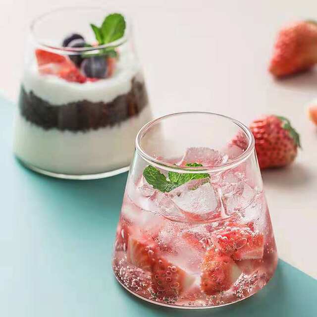 High Borosilicate Transparent Glass Mount Fuji Cup Coffee Milk Cup Beer Juice Drink Cup Mount Fuji Glass Cup