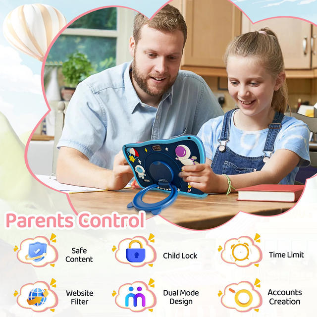 Cross-Border Children's Tablet Android 7inch Learning Tablet Eye-Protection Smart Tutoring Machine Export detail 3