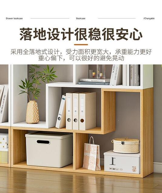 Simple Modern Combination Bookshelf and Bookcase, Creative Corner Bookshelf, Bedroom Floor-Standing Simple Storage Rack, Partition Display Rack detail 10