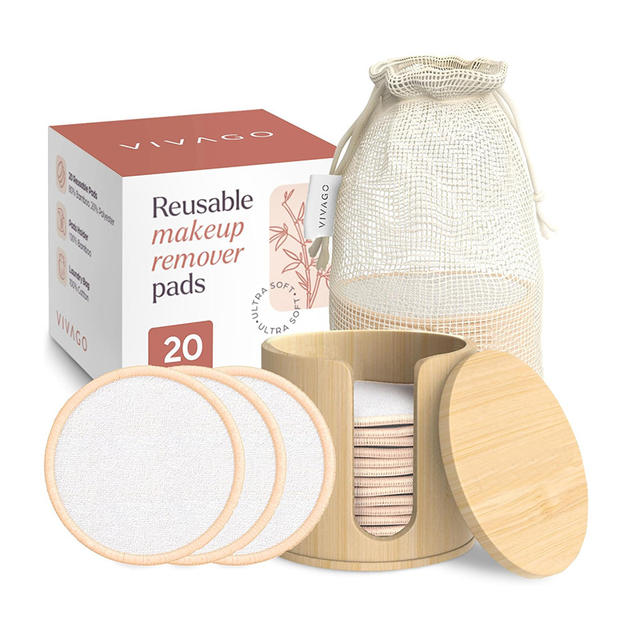 Ready-Made Cross-Border Reusable Crystal Velvet Makeup Remover Pads, Round 8cm Washable Crystal Velvet Makeup Remover Pads detail 2