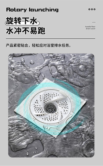 Japanese-Style Swirl Drain Cover for Bathroom, Hair Catcher, Rotating Anti-Insect and Anti-Clogging Filter for Bathroom detail 5