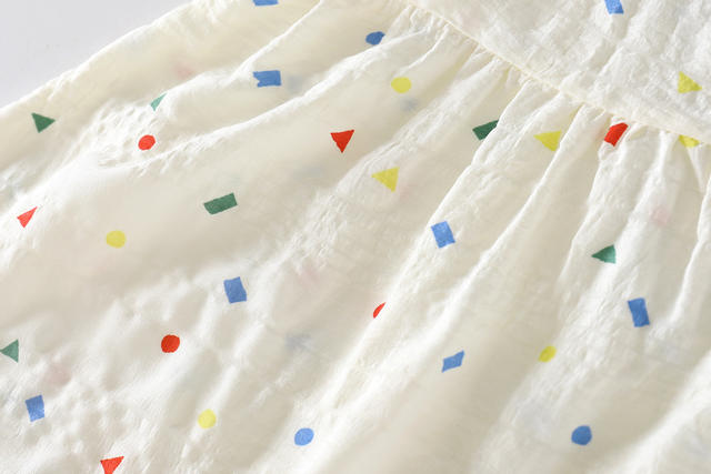 Summer New Dress for Girls, Cloud Cotton, Small Flying Sleeves, Sweet Dress, Stylish Floral Dress detail 9