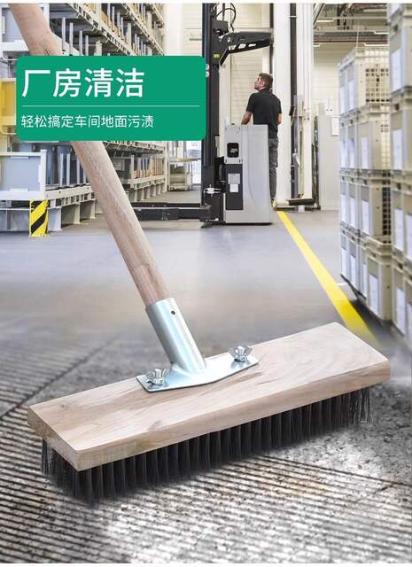Long-Handled Hard-Bristled Floor Cleaning Brush, Stainless Steel Wire Floor Brush, Courtyard Floor Cleaning Tool, Stainless Steel Floor Brush detail 9