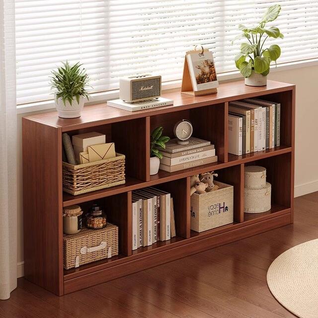 Bookshelf Storage Rack Simple Floor-Standing Wall-Mounted Storage Cabinet Rental House Multi-Layer Living Room Home Bedroom Small Bookcase detail 1