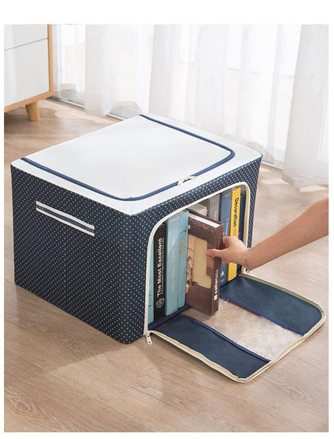 Oxford Cloth Storage Box, Foldable Household Wardrobe Organizer with Stand, Stackable, Extra-Large Bag for Moving detail 8