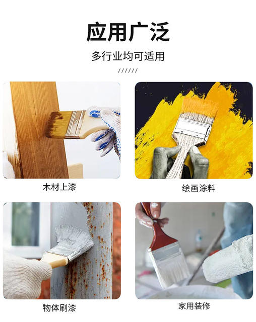 Source Manufacturer Wooden Handle Paint Brush Cleaning and Dust Removal 1.0-10inch Pig Hair Brush Thick Hair Chemical Fiber Silk Bristle Paint Brush detail 6