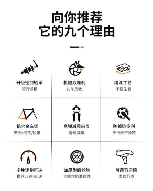 Mountain Bike for Adults, Men's Model, Variable Speed, New Style for Teenagers, Labor-Saving Road Bike, Commuting to Work, Women's Model detail 6