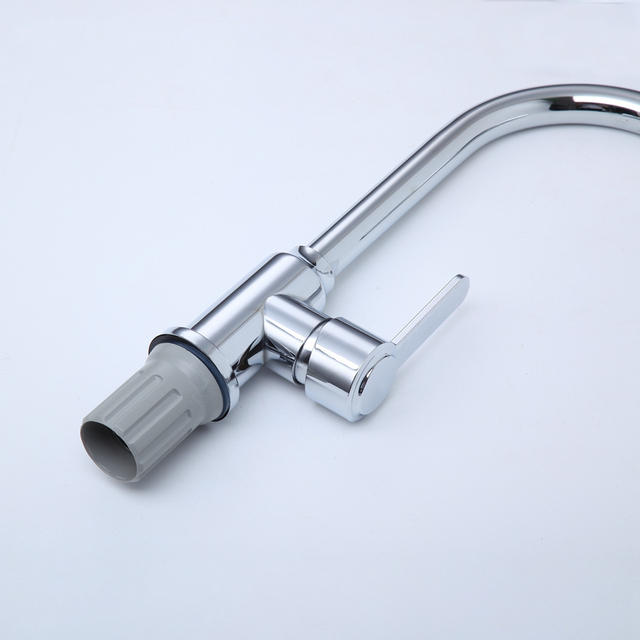 Kitchen Faucet Hot and Cold Stainless Steel Sink Faucet Perforated Ball Joint Large Curved Sink Hot and Cold Faucet detail 4