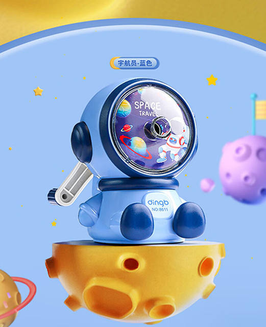 Astronaut Primary School Student Pencil Sharpener Hand Pencil Sharpener Children Pencil Sharpener Automatic Lead Durable Pencil Sharpener detail 3