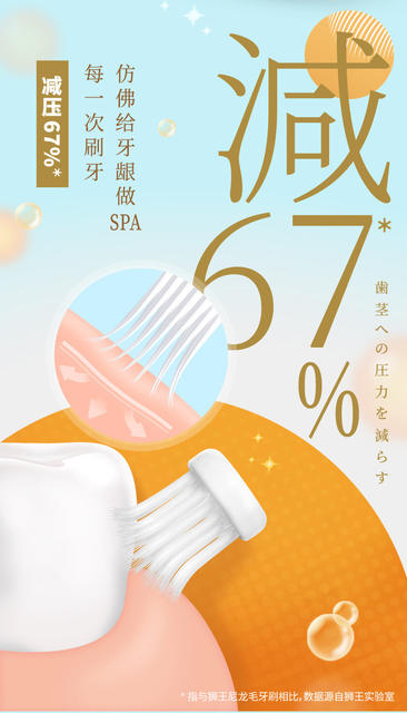 Lion Toothbrush Fine Tooth Cleaning Elastic Gum Protection Adult Soft Hair Adult Oral Cleaning Household Genuine Single Pack detail 6