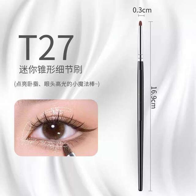 4 Eyeshadow Brushes, Detail Brushes, Eye Color Makeup Brushes, Pony Hair Eyeliner Brushes, Fine Blending Concealer Brush Set detail 4