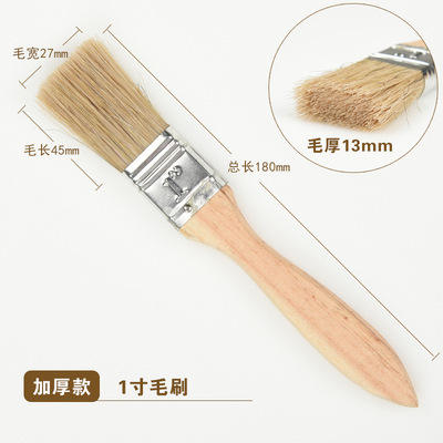 Manufacturer Wholesale Thickened Wooden Handle Paint Brush with Pig Bristles That Do Not Shed, Suitable for Factory, Construction Site, and Household Cleaning and Painting