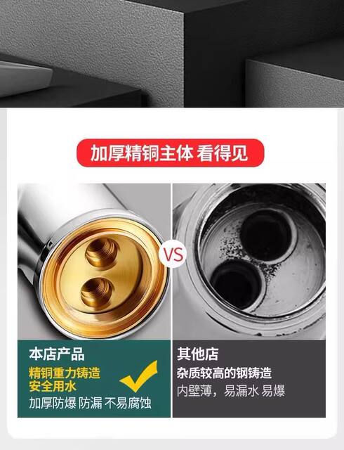 Stainless Steel Kitchen Faucet with Hot and Cold Water, Household Anti-Splash Two-In-One Sink for Washing Vegetables, Single Cold Water Sink for Washing Dishes detail 7