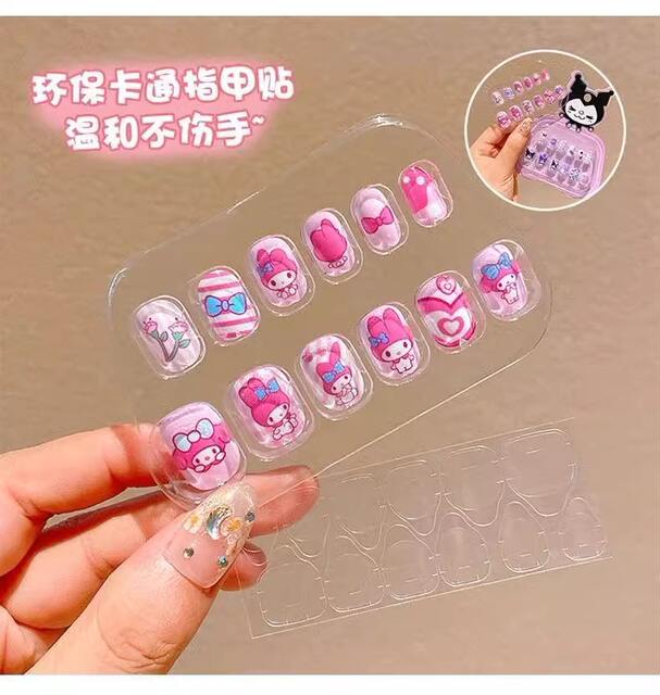 Sanrio Children's Nail Stickers Girls Cute Fun Nail Stickers Students Nail Stickers Girls Nail Stickers Children Wear Nail Stickers detail 6