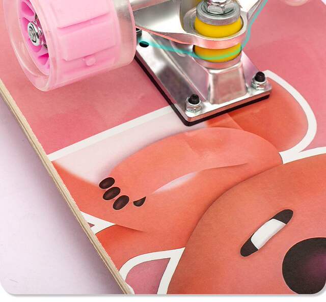 Beginner Teenagers Girls Boys Aged 6 to 12 Years Old Professional Double-Sided Night Skateboard Four-Wheel Kidsren and Girls detail 10