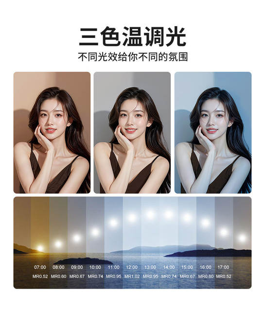 【Full-Screen Fill Light】Mobile Phone Live Streaming Stand with Dual Camera Positions and Fill Light, Complete Set of Equipment for Mobile Phone Live Streaming Shooting Three detail 10