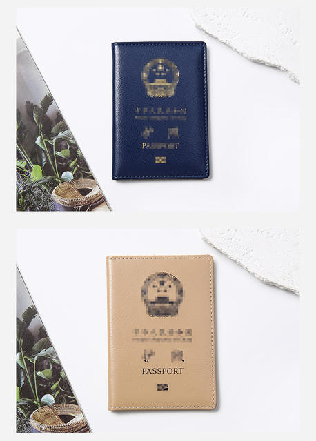 Spot Passport Holder Leather Anti-Scratch Wear-Resistant Document Passport Protective Cover Travel Passport Cover Id Card Holder Wholesale detail 10