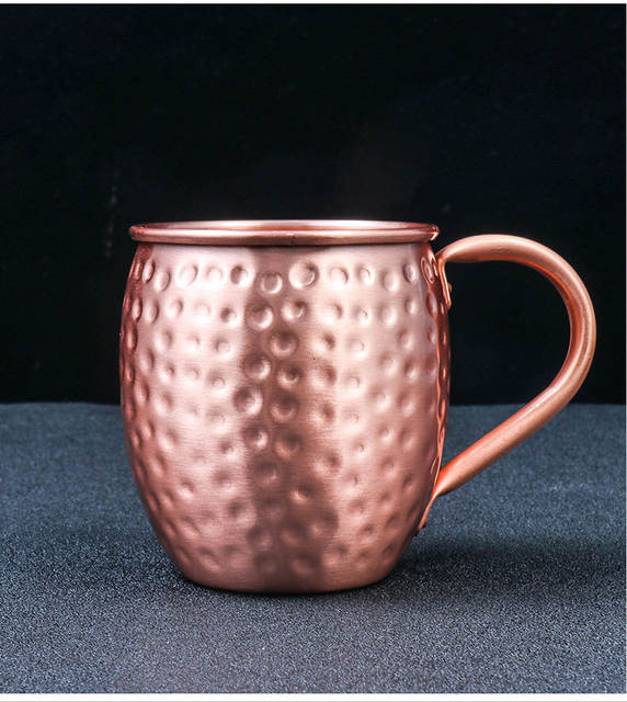 Cross-Border European and American Imitation Copper Cups, Mule Cups, Wholesale Cocktail Cups, Imitation Copper Mugs, Red Wine Cups, Hammered Texture detail 7