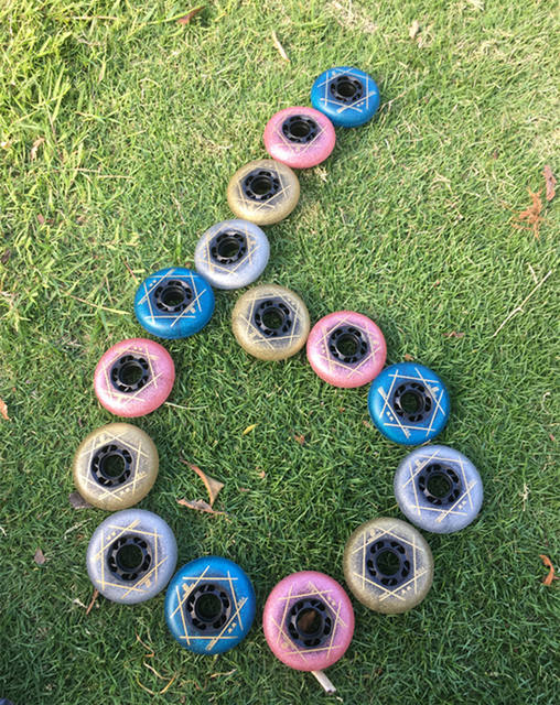 Roller Skate Wheel 88A Dancing Stars Wheel Brake High Elastic Skate Wheel Roller Skate Wheel In-line Wheel detail 9