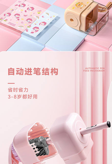 Cute Kaba Bear Hand-Cranked Pencil Sharpener, Pencil Sharpener for Elementary and Middle School, Small Gift Wholesale DIY detail 5