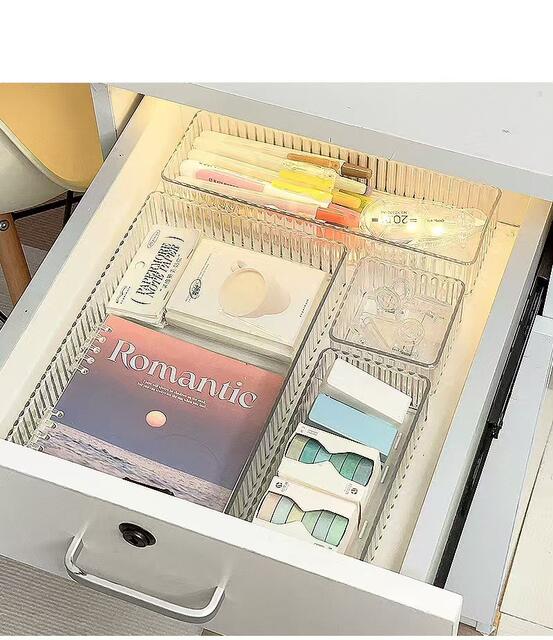 Transparent Storage Box Kitchen Organizer Snack Box Plastic Socks Cosmetics Storage Box Desktop Jewelry Storage Basket detail 10