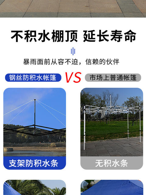 Four Corner Rain-proof Tent Four-legged Canopy Sun Large Umbrella Outdoor Stall Special Awning for Rain Shelter Telescopic Folding detail 2
