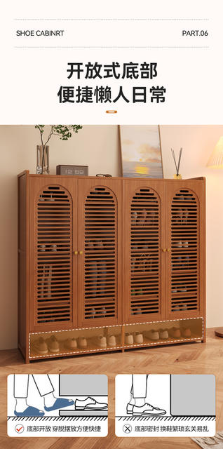 Shoe Cabinet High Vertical Multi-Layer Shoe Rack Household Doorway Large Capacity Living Room Storage Entrance Cabinet Multi-Function Storage Rack detail 10