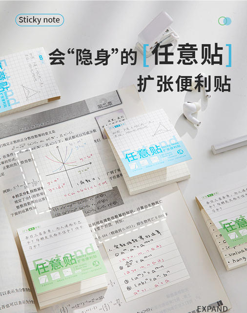 Expandable Sticky Notes Can Be Peeled Off at Will Without Blocking Text. Sticky Notes Can Be Used to Take Notes and Correct Wrong Questions in the Office detail 1