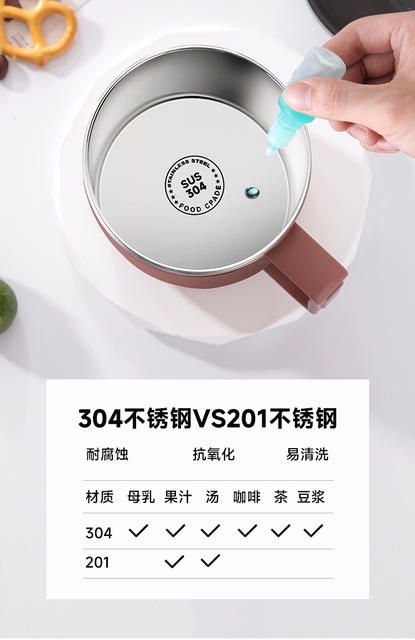 Mug 304 Stainless Steel Anti-Fall with Lid Student Dormitory Milk Cup Men's and Women's Home Water Cup Office Coffee Cup detail 7