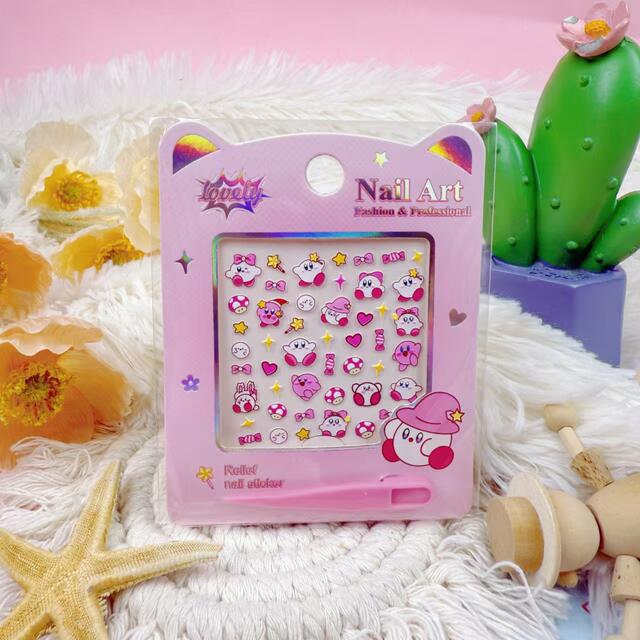 New 3D cartoon cute children's nail stickers waterproof nail stickers uv relief three-dimensional little girl nail stickers detail 8