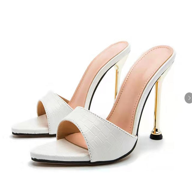 Snake Pattern Pointed Toe High Heel Sandals Women's European and American Cross-border Fashion Thin Heel Sandals Heels slippers detail 12