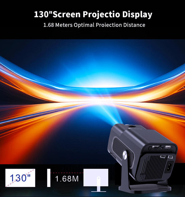 Cross-Border Hy320Mini High-Definition Projector with Screen Mirroring, Android Portable Mini Home Projector Manufacturer detail 6