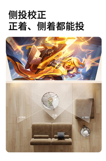 2026 New Model Projector for Home Use in Bedroom, Small Ultra-High-Definition Projector for Student Dormitory with 5g Mobile Screen Projection detail 10