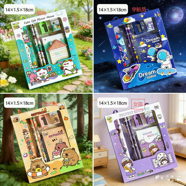 Children's Stationery Gift Set, Surprise Stationery Gift Box for Primary School Students, Small Gifts for the Whole Class in the Beginning of the School Year in Kindergarten detail 6