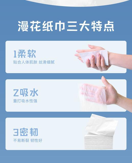 Whole Box of 30 Packs of Manhua Tissue Paper, 400 Sheets, Five-Layer Thickened Toilet Paper, Household Napkins, Wholesale Paper Tissues detail 5