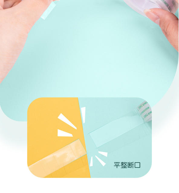 Deli Transparent Tape for Students, Stationery Tape for Correcting Mistakes, Small Easy-Tear Adhesive Strip, Single-Sided Tape for Copying detail 6