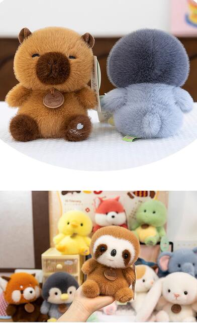 Cute pet animal fragrance table with fragrance Dundun paradise elephant fox kappibala penguin plush small toys wholesale detail 12