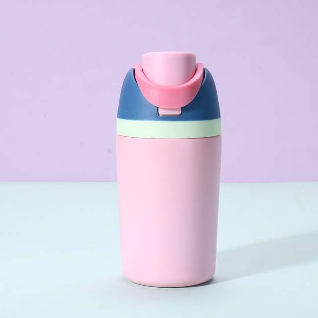 Amazon's New 12oz Sports Water Cup Thermos Cup Customized Portable Mini Kidsren's Double-Drink Thermos Water Bottle detail 4