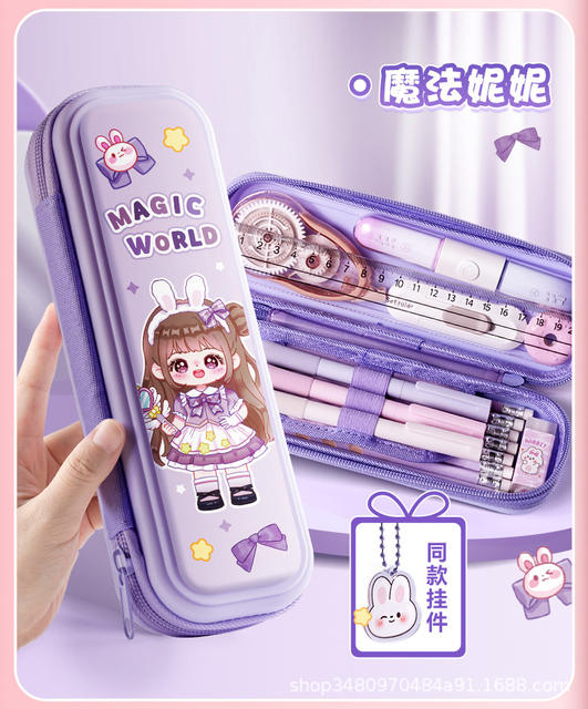 Cartoon Pencil Case for Men and Women Pencil Bag First Grade Large Capacity Pencil Case detail 9