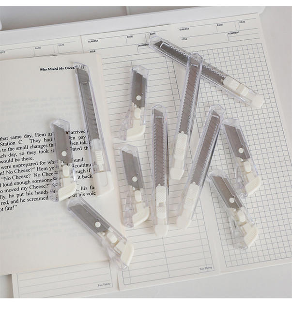 Ins Unprinted Style Simple Utility Knife Mini Small Express Delivery Box Opening Small Blade Student Handmade Knife Paper Cutter detail 11