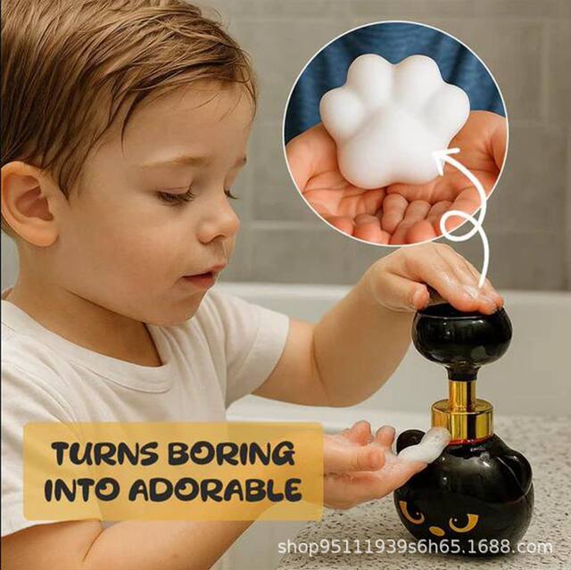 Cute Cat Paw Foam Soap Dispenser detail 4