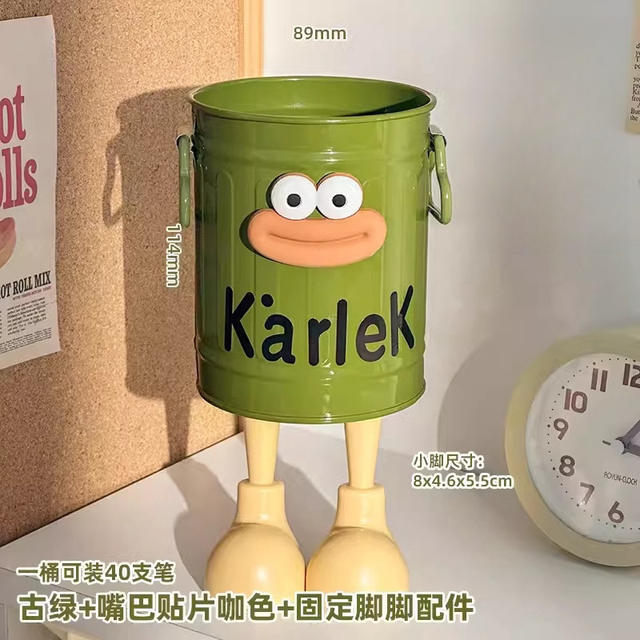 Cute Pen Holder with Funny Big Mouth Expression, Student Desktop Storage Box, Creative Decoration for Girls, Office, and Children