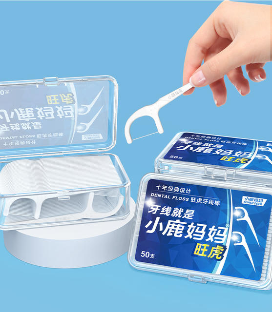 Fawn mother floss family bowed plastic floss pick supermarket floss box floss stick customization detail 8