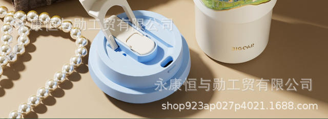 New Straw Ice Cup Gift-Giving High-Looking Ceramic Liner Ice Water Cup Outdoor Insulated Cup with Handle detail 8