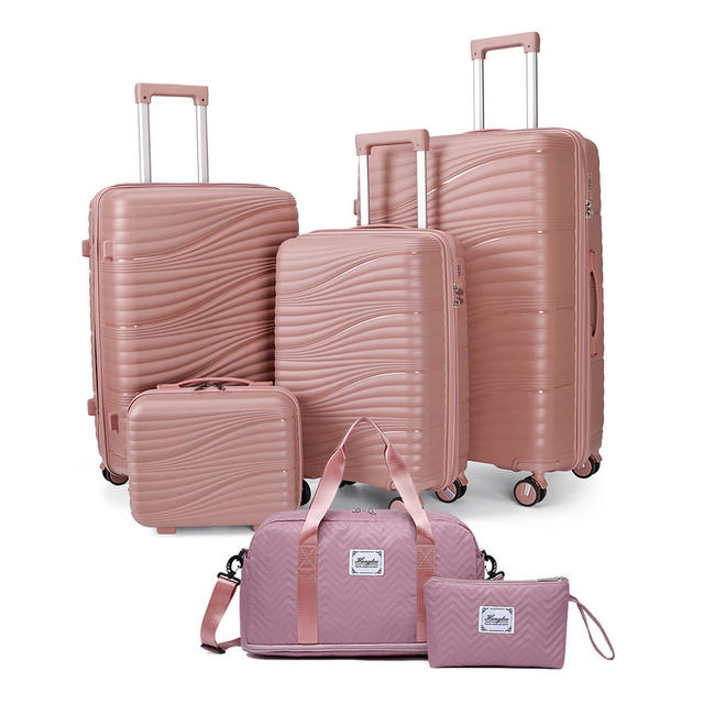 New Pp Material Suitcase 24inch Trolley Case Cross-Border Special Boarding Case Large Capacity Suitcase Universal Wheel t detail 5